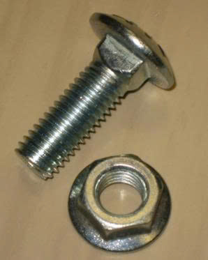 Bu lông đầu tròn cổ vuông inox 304 và mạ kẽm